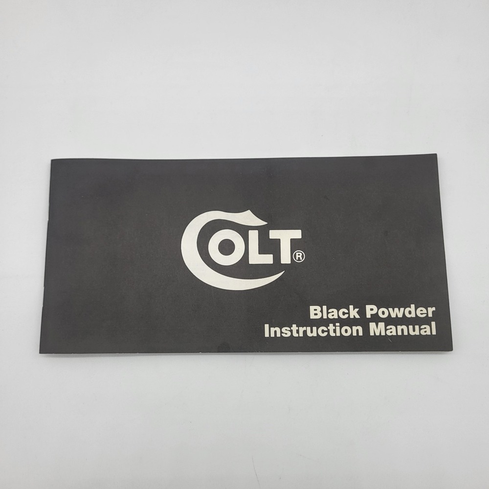 Colt Black Powder Instruction Manual  For Cap And Ball Revolver